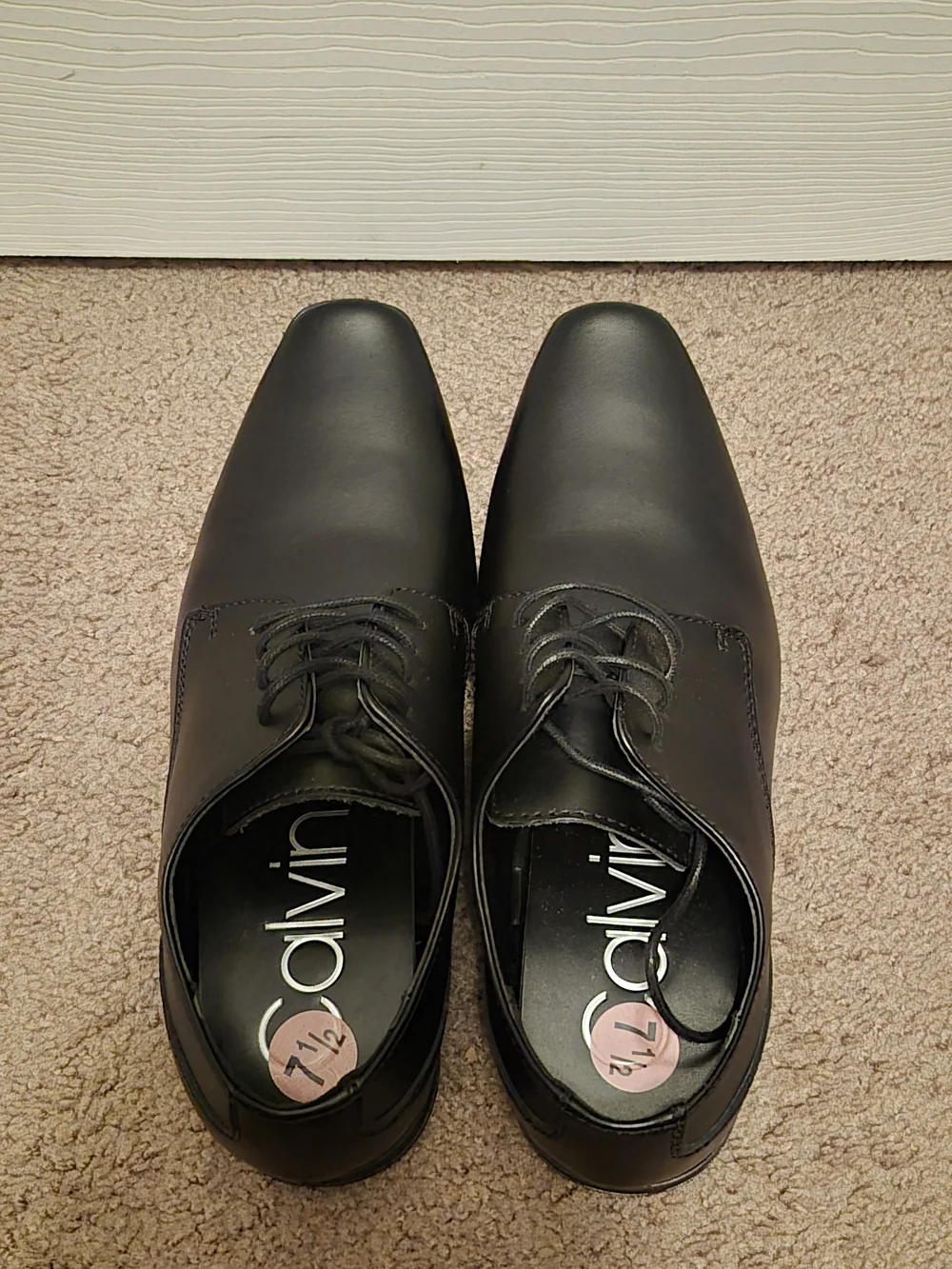 Calvin Klein Black Lace-Up Derby Shoes